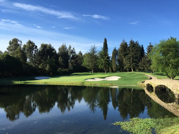 Detalle de lago en el Real Club de Golf de La Coruña